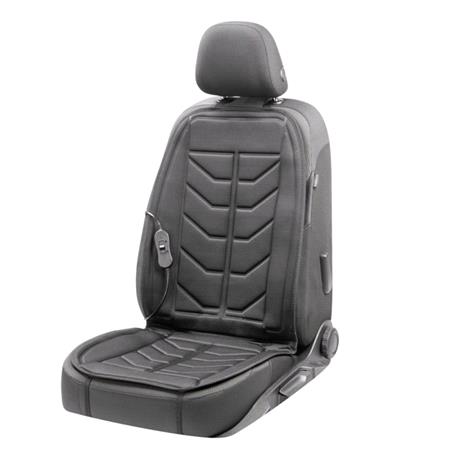 Walser Heated Seat Cushion with Thermostat   Black