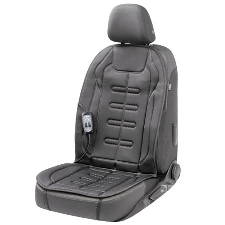 Walser Heated Seat Pad With Separate Top and Bottom Heating Control   Black
