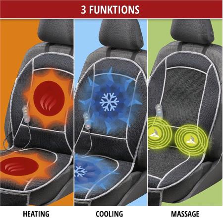 Walser CoolHeat Car Seat Cushion with Heating, Cooling and Massage Funtions