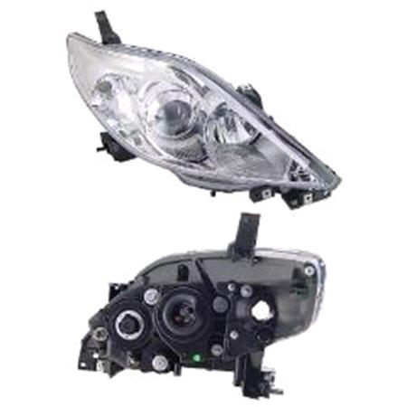Right Headlamp (Halogen, Takes H7/HB3 Bulbs, Supplied Without Motor) for Mazda 5 2008 2011