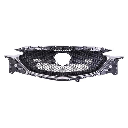 Mazda CX 5 2017 2021 Front Bumper Grille, Matt Black, With Chrome Trim