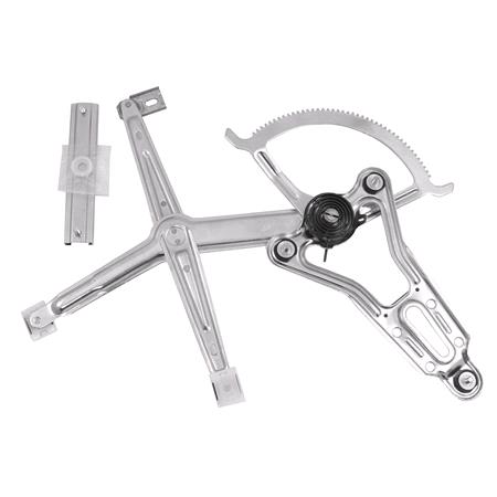 Front Right Electric Window Regulator Mechanism (without motor) for Mercedes E CLASS (W14), 1993 1995, 4 Door Models, WITHOUT One Touch/Antipinch, holds a standard 2 pin/wire motor