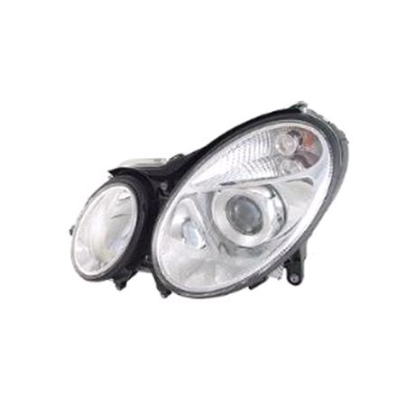 Left Headlamp (Halogen, Takes H7/H7 Bulbs, Original Equipment) for Mercedes E CLASS 2002 2006