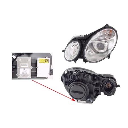 Left Headlamp (Xenon, Original Equipment) for Mercedes E CLASS 2002 2006