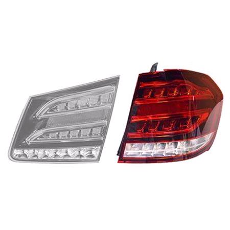 Right Rear Lamp (Outer, On Quarter Panel, LED, With Red Backing, Estate Model Only, Original Equipment) for Mercedes E CLASS Estate 2013 to 2016