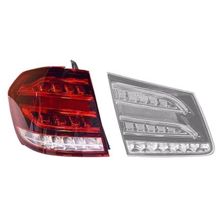 Left Rear Lamp (Outer, On Quarter Panel, LED, With Red Backing, Estate Model Only, Original Equipment) for Mercedes E CLASS Estate 2013 to 2016