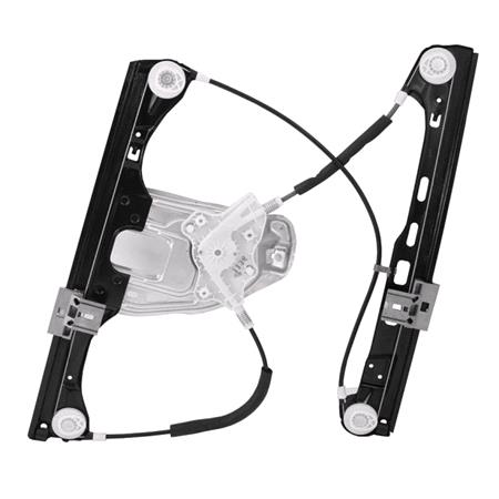 Front Left Electric Window Regulator Mechanism (without motor) for Mercedes C CLASS (W03), 2000 2007, 4 Door Models, One Touch/AntiPinch Version, holds a motor with 6 or more pins
