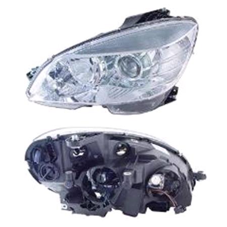 Left Headlamp (Halogen, Takes H7 / H7 Bulbs) for Mercedes C CLASS 2007 on