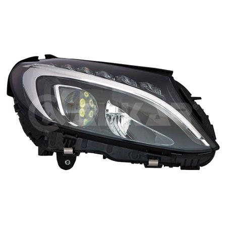 Right Headlamp (Full LED, Without Curve Light, Supplied Without LED Modules, Original Equipment) for Mercedes C CLASS 2013 2018