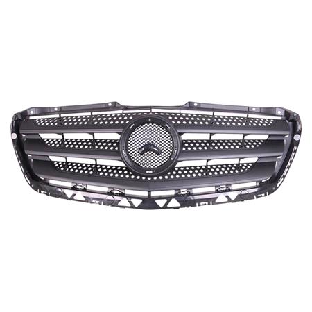 Mercedes Sprinter 3 t Flatbed Chassis 2013 2018, Front Bumper Grille, Matt Black, TUV Approved