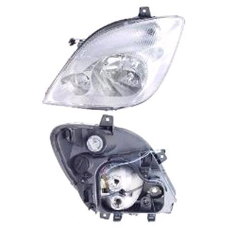 Left Headlamp (Halogen, With Fog) for Mercedes SPRINTER 4,6 t Flatbed Chassis 2006 2013