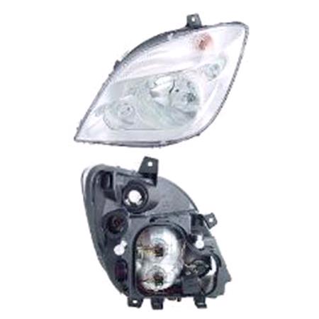 Left Headlamp (With Fog Lamp, Halogen, Takes H7 / H7 / H7 Bulbs, Supplied With Motor, Original Equipment) for Mercedes SPRINTER 3 t van 2006 2013