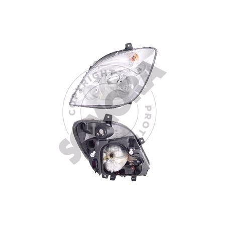 Left Headlamp (Halogen, Takes H7 / H7 Bulbs, Supplied With Motor, Original Equipment) for Mercedes SPRINTER 3,5 Flatbed Chassis 2006 2013