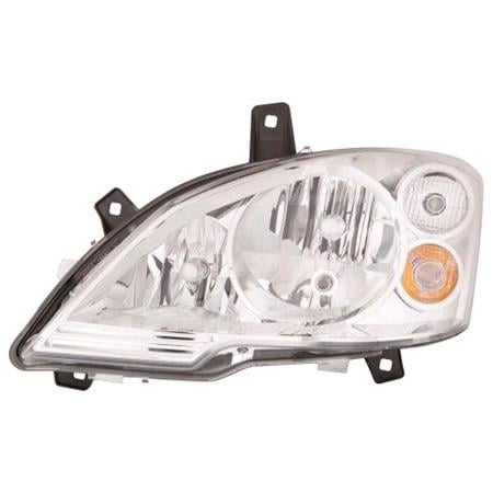 Left Headlamp (Halogen, Takes H7 / H7/ H7 Bulbs, Supplied With Motor) for Mercedes VITO van 2010 2014