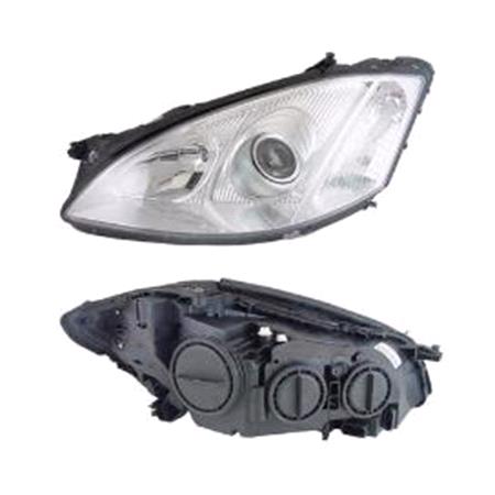 Left Headlamp (Halogen, Takes H7/H9 Bulbs, Original Equipment) for Mercedes S CLASS 2006 2009