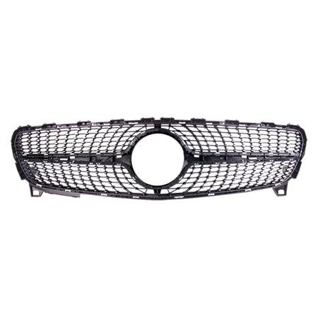 Mercedes A Class W176 2015 2018 Front Bumper Grille, Inner Section, Matt Dark Grey, Supplied Without Paint Trim, TUV Approved