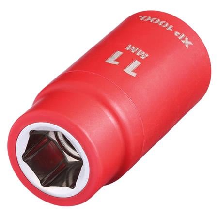 Draper 17621 XP1000 VDE Socket, 3/8" Sq. Dr., 11mm