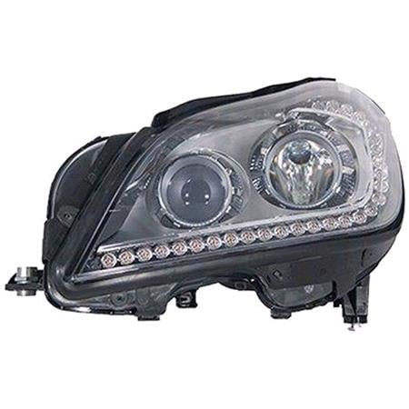 Left Headlamp (Bi Xenon, Takes D1S Bulbs, Without Bend Light, With LED Daytime Running Light, Original Equipment) for Mercedes CLS 2011 2014