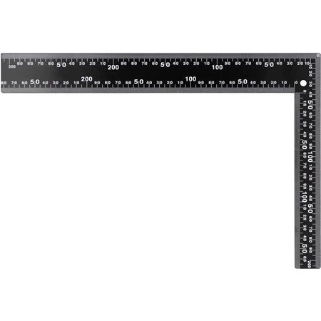 TRY SQUARE, STEEL, BLACK 300x200MM