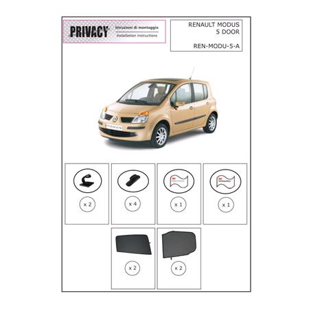 Privacy SunShades Kit    Renault Modus (09 04>06 13)