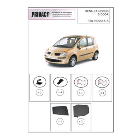 Privacy SunShades Kit    Renault Modus (09 04>06 13)