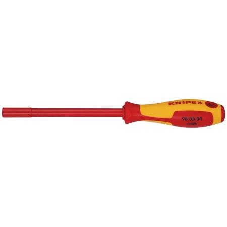 KNIPEX 18733 VDE Insulated Nut Driver, 4.0 x 125mm