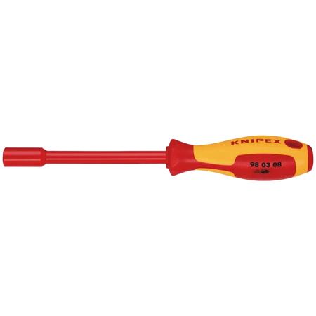 KNIPEX 18738 VDE Insulated Nut Driver, 8.0 x 125mm