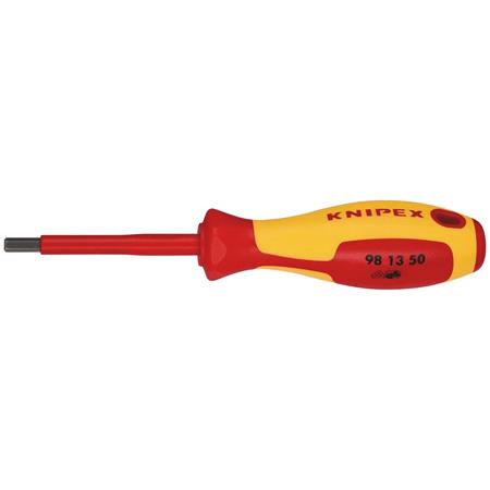 KNIPEX 18777 VDE Insulated Hexagon Screwdriver, 5.0 x 75mm