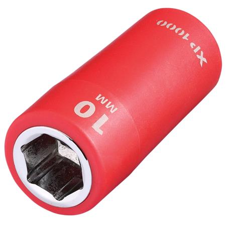 Draper 18786 XP1000 VDE Socket, 1/4" Sq. Dr., 10mm 