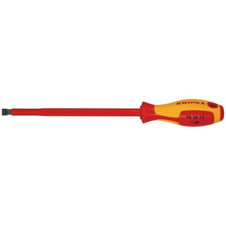 KNIPEX 18798 VDE Insulated Slotted Screwdriver, 10.0 x 200mm