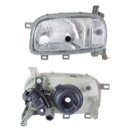 Left Headlamp (Takes H4 Bulb, With Load Level Adjustment, Supplied Without Motor, Original Equipment) for Nissan MICRA 1997 1998