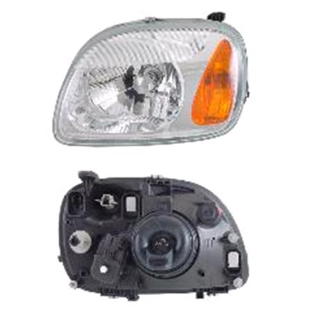Left Headlamp (Takes H4 Bulb, With Load Level Adjustment, Supplied With Motor & Bulb, Original Equipment) for Nissan MICRA 2000 2002