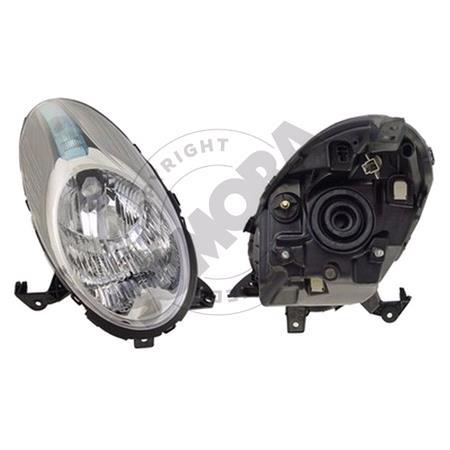 Right Headlamp (Takes H4 Bulb) for Nissan MICRA 2008 2011