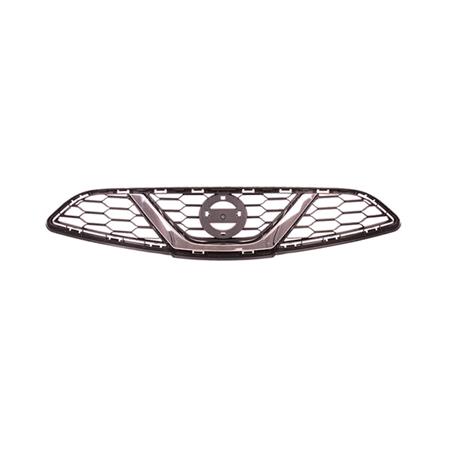 Nissan Micra 2014 2017 Front Bumper Grille, Matt Black, With Chrome Trim, TUV Approved