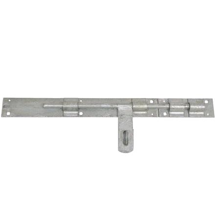 MOY Heavy Duty Galvanised Garage Door Bolt   18 Inch