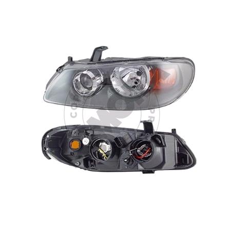Left Headlamp (Grey Bezel) for Nissan ALMERA Mk II Hatchback 2003 2006