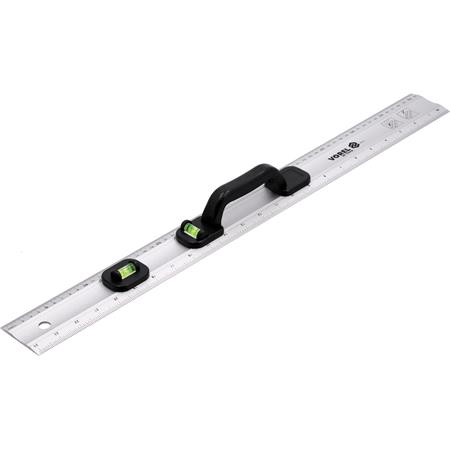 ALUMINIUM RULES, 2 VIALS, HANDLE, 600MM