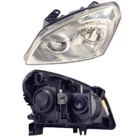 Left Headlamp (Halogen, Takes H7/H7 Bulbs, Supplied With Motor and Bulbs, Original Equipment) for Nissan QASHQAI 2007 2010