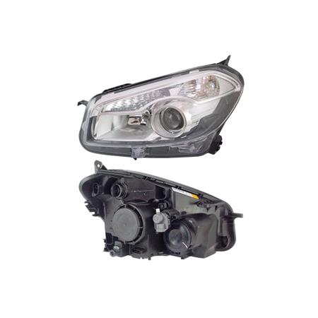 Left Headlamp (Halogen, Takes H7 / H7 Bulbs, Supplied With Bulbs and Motor, Original Equipment) for Nissan QASHQAI 2010 on
