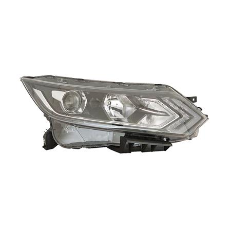 Right Headlamp (Halogen, Takes H11 / H9 Bulbs, With LED Daytime Running Light, Supplied  Without Motor) for Nissan QASHQAI 2017 2021