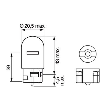 Bosch 12V WY21W W3x16d Single Amber Bulb for Vauxhall AMPERA 2012 Onwards