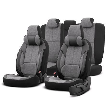 Premium VOYAGER GREY Linen Car Seat Covers With Neck Pillows    For Vauxhall ASTRA Mk III Estate 1991 1998