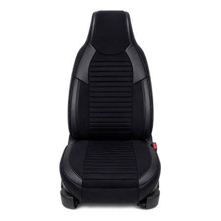 CHAMPION Style Seat Covers with Fixed Headrests (Black) For Citroen C ZERO 2010 Onwards
