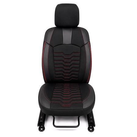 PLATINUM Style Seat Covers (Black/Red) For Citroen C ZERO 2010 Onwards