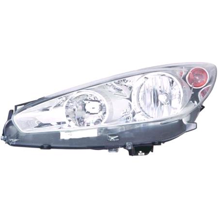 Left Headlamp (Halogen, Takes H7 / H1 Bulbs, Supplied With Motor, Original Equipment) for Peugeot 308 CC 2011 2013
