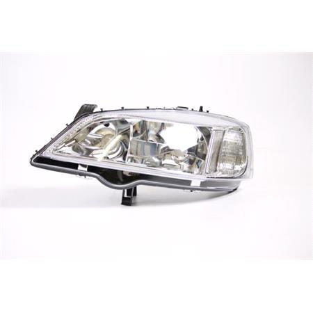 Left Headlamp (Silver Bezel) for Vauxhall ASTRA Mk IV Coupe 1998 2003