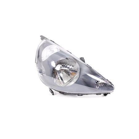 Right Headlamp (Halogen, Takes H4 Bulb, With Black Bezel, Supplied Without Motor) for Honda JAZZ 2002 2004