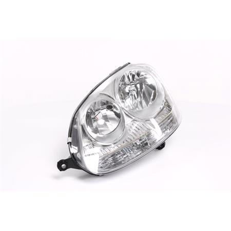 Left Headlamp (Chrome Bezel, Original Equipment) for Volkswagen JETTA III 2004 2009