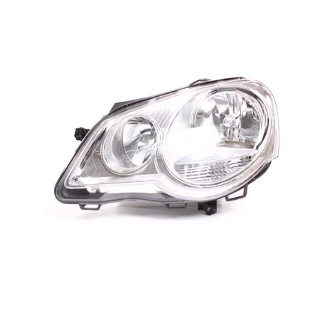 Left Headlamp (Halogen, Takes H7 / H1 Bulbs) for Volkswagen Polo 2005 2009