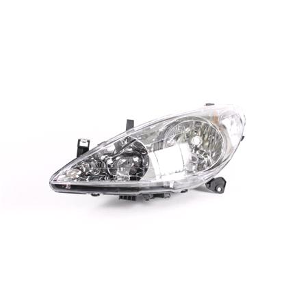 Left Headlamp (Without Fog Lamp) for Peugeot 307 2001 2005